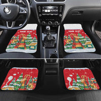 Romania Christmas Personalized Car Mats Romanian Folklore Capra Goat - Wonder Print Shop