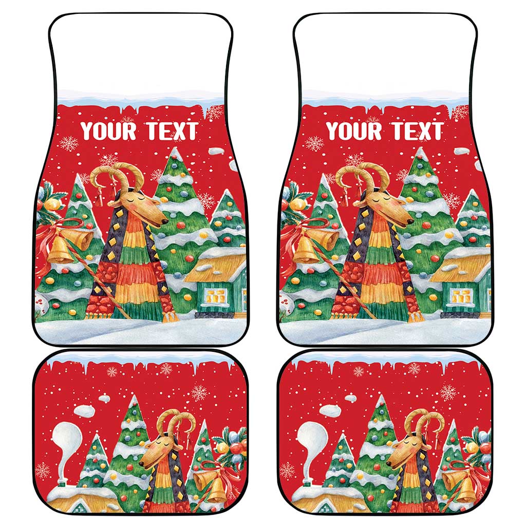 Romania Christmas Personalized Car Mats Romanian Folklore Capra Goat - Wonder Print Shop