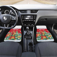 Romania Christmas Personalized Car Mats Romanian Folklore Capra Goat - Wonder Print Shop