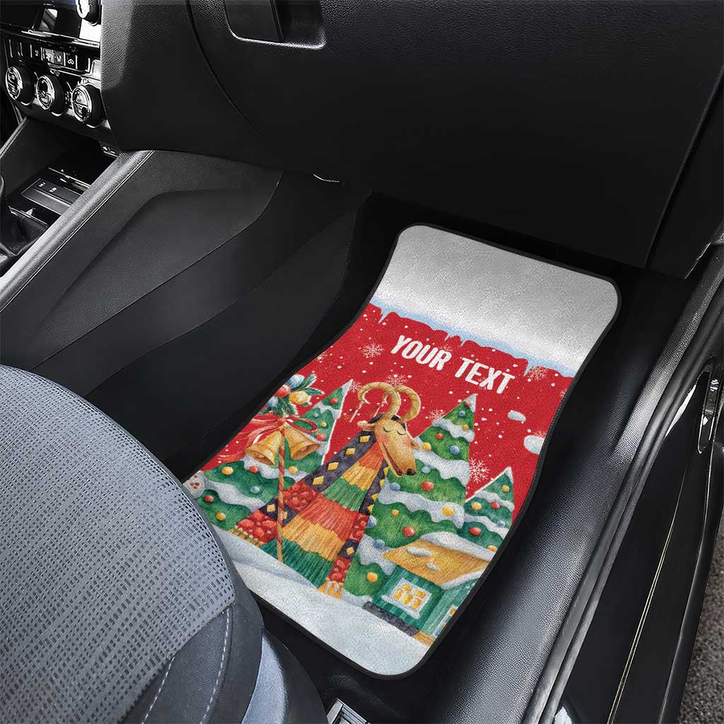 Romania Christmas Personalized Car Mats Romanian Folklore Capra Goat - Wonder Print Shop