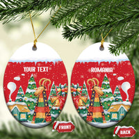Romania Christmas Personalized Ceramic Ornament Romanian Folklore Capra Goat - Wonder Print Shop