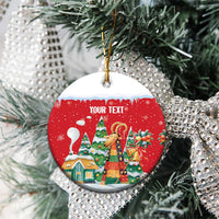 Romania Christmas Personalized Ceramic Ornament Romanian Folklore Capra Goat - Wonder Print Shop