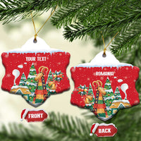 Romania Christmas Personalized Ceramic Ornament Romanian Folklore Capra Goat - Wonder Print Shop