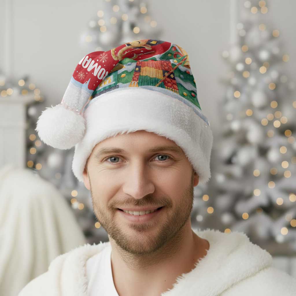 Romania Christmas Personalized Christmas Santa Hat Romanian Folklore Capra Goat - Wonder Print Shop