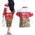 Romania Christmas Personalized Couples Matching Off The Shoulder Long Sleeve Dress and Hawaiian Shirt Romanian Folklore Capra Goat - Wonder Print Shop