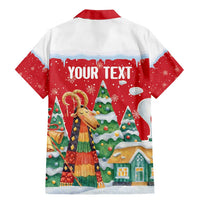 Romania Christmas Personalized Family Matching Mermaid Dress and Hawaiian Shirt Romanian Folklore Capra Goat - Wonder Print Shop