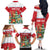 Romania Christmas Personalized Family Matching Off The Shoulder Long Sleeve Dress and Hawaiian Shirt Romanian Folklore Capra Goat - Wonder Print Shop