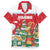Romania Christmas Personalized Family Matching Off The Shoulder Long Sleeve Dress and Hawaiian Shirt Romanian Folklore Capra Goat - Wonder Print Shop