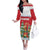 Romania Christmas Personalized Family Matching Off The Shoulder Long Sleeve Dress and Hawaiian Shirt Romanian Folklore Capra Goat - Wonder Print Shop