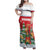 Romania Christmas Personalized Family Matching Off Shoulder Maxi Dress and Hawaiian Shirt Romanian Folklore Capra Goat - Wonder Print Shop