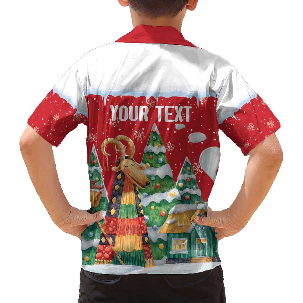 Romania Christmas Personalized Family Matching Off Shoulder Short Dress and Hawaiian Shirt Romanian Folklore Capra Goat - Wonder Print Shop