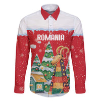 Romania Christmas Personalized Family Matching Off Shoulder Short Dress and Hawaiian Shirt Romanian Folklore Capra Goat - Wonder Print Shop