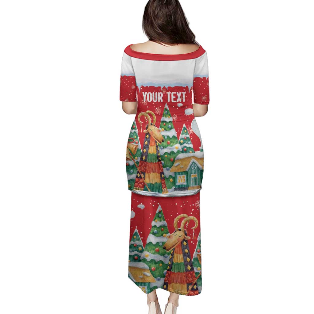 Romania Christmas Personalized Family Matching Puletasi and Hawaiian Shirt Romanian Folklore Capra Goat - Wonder Print Shop