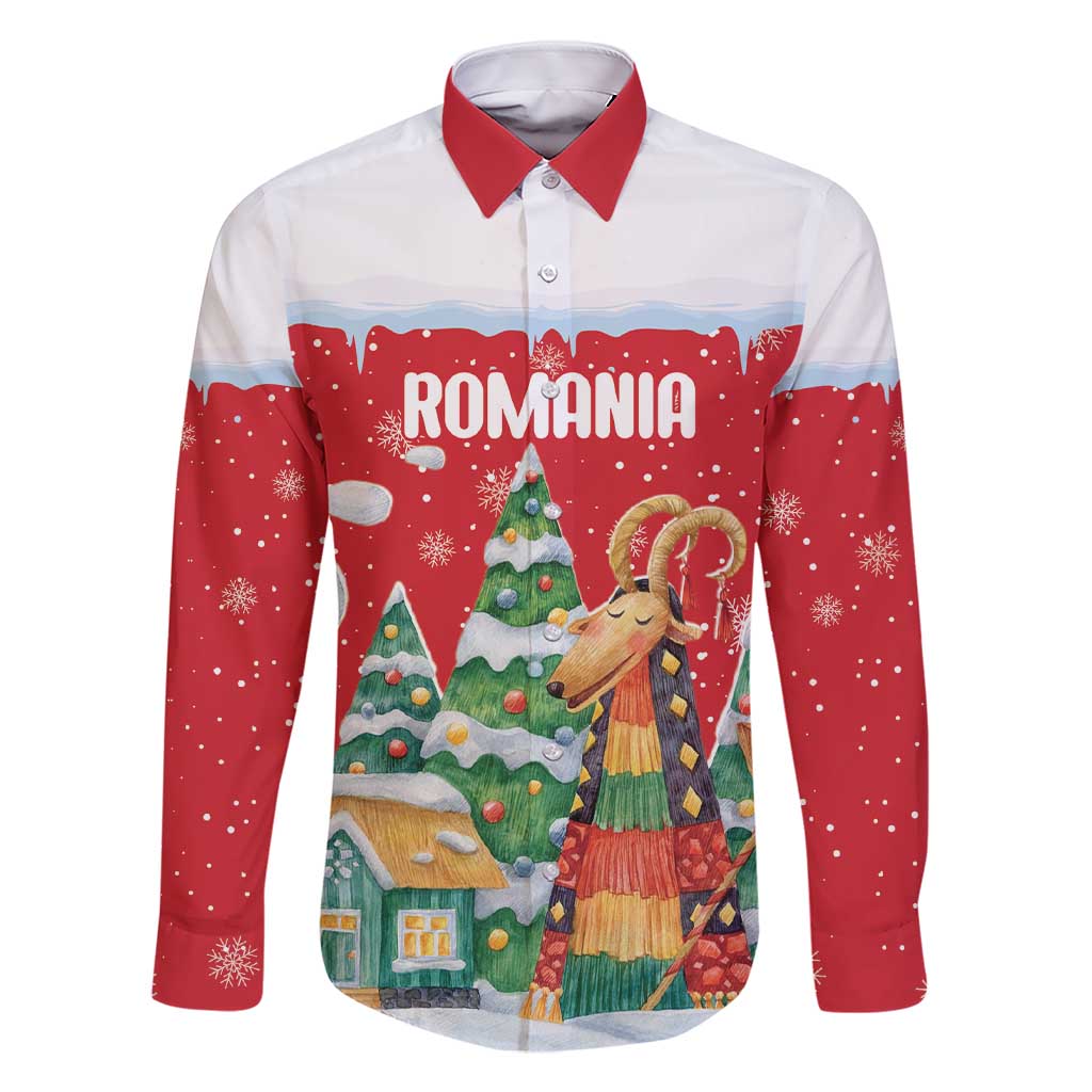 Romania Christmas Personalized Family Matching Short Sleeve Bodycon Dress and Hawaiian Shirt Romanian Folklore Capra Goat - Wonder Print Shop