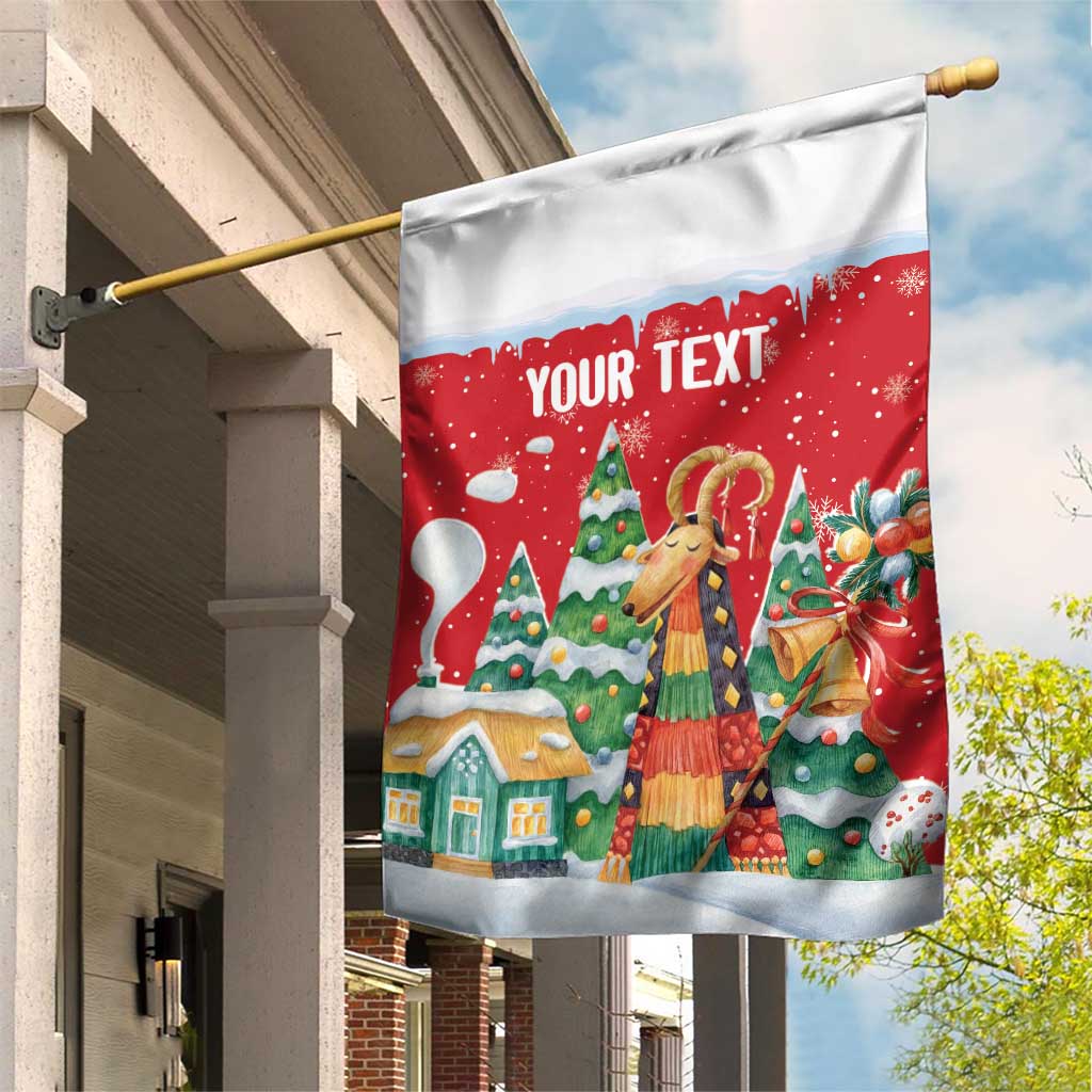 Romania Christmas Personalized Garden Flag Romanian Folklore Capra Goat - Wonder Print Shop