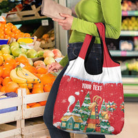 Romania Christmas Personalized Grocery Bag Romanian Folklore Capra Goat - Wonder Print Shop