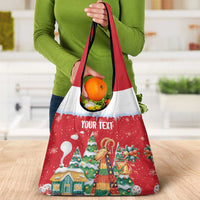 Romania Christmas Personalized Grocery Bag Romanian Folklore Capra Goat - Wonder Print Shop