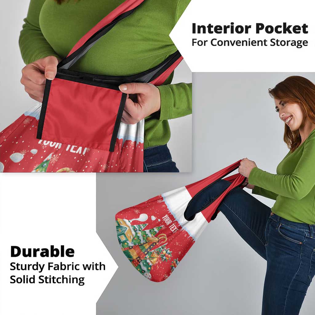 Romania Christmas Personalized Grocery Bag Romanian Folklore Capra Goat - Wonder Print Shop