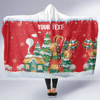 Romania Christmas Personalized Hooded Blanket Romanian Folklore Capra Goat - Wonder Print Shop