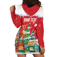 Romania Christmas Personalized Hoodie Dress Romanian Folklore Capra Goat - Wonder Print Shop