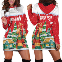 Romania Christmas Personalized Hoodie Dress Romanian Folklore Capra Goat - Wonder Print Shop