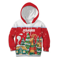 Romania Christmas Personalized Kid Hoodie Romanian Folklore Capra Goat - Wonder Print Shop