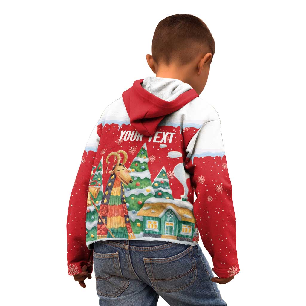 Romania Christmas Personalized Kid Hoodie Romanian Folklore Capra Goat - Wonder Print Shop