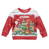 Romania Christmas Personalized Kid Ugly Christmas Sweater Romanian Folklore Capra Goat - Wonder Print Shop