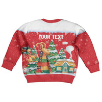 Romania Christmas Personalized Kid Ugly Christmas Sweater Romanian Folklore Capra Goat - Wonder Print Shop