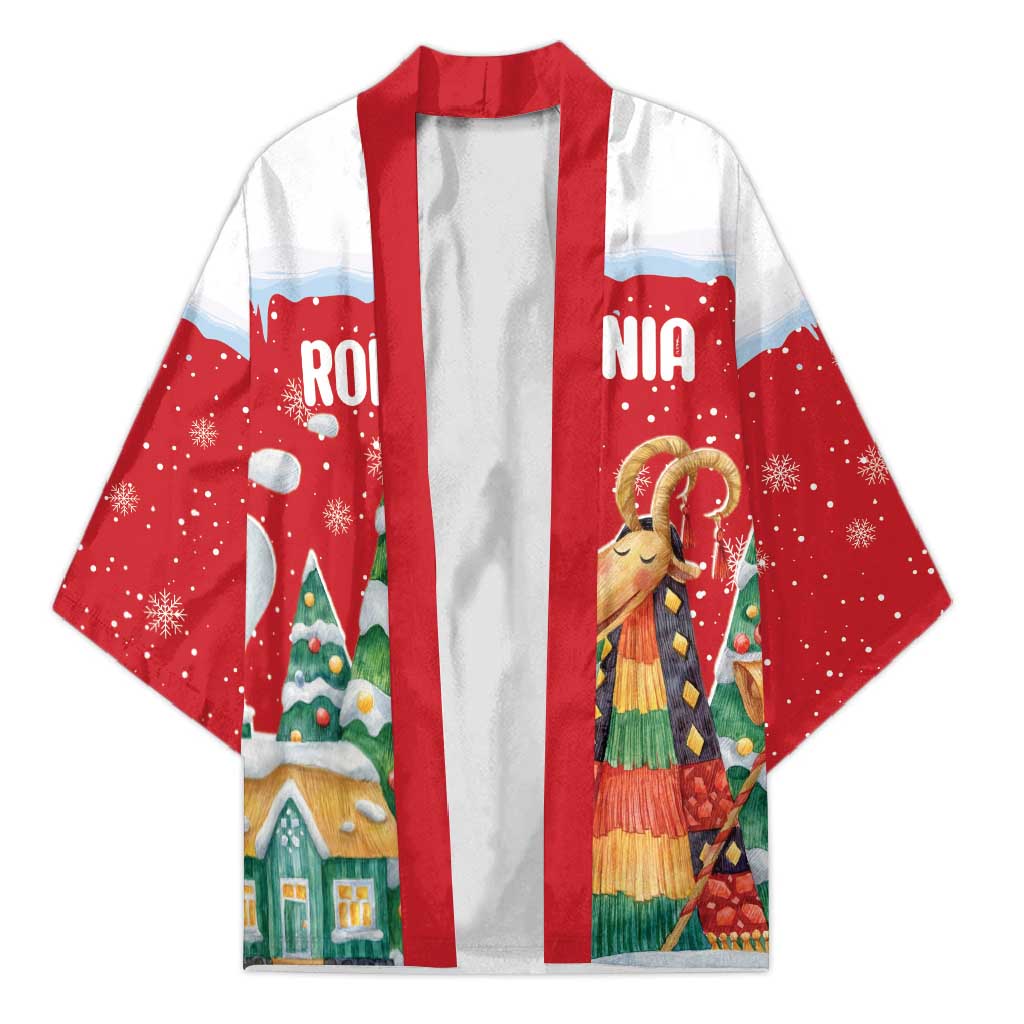 Romania Christmas Personalized Kimono Romanian Folklore Capra Goat - Wonder Print Shop
