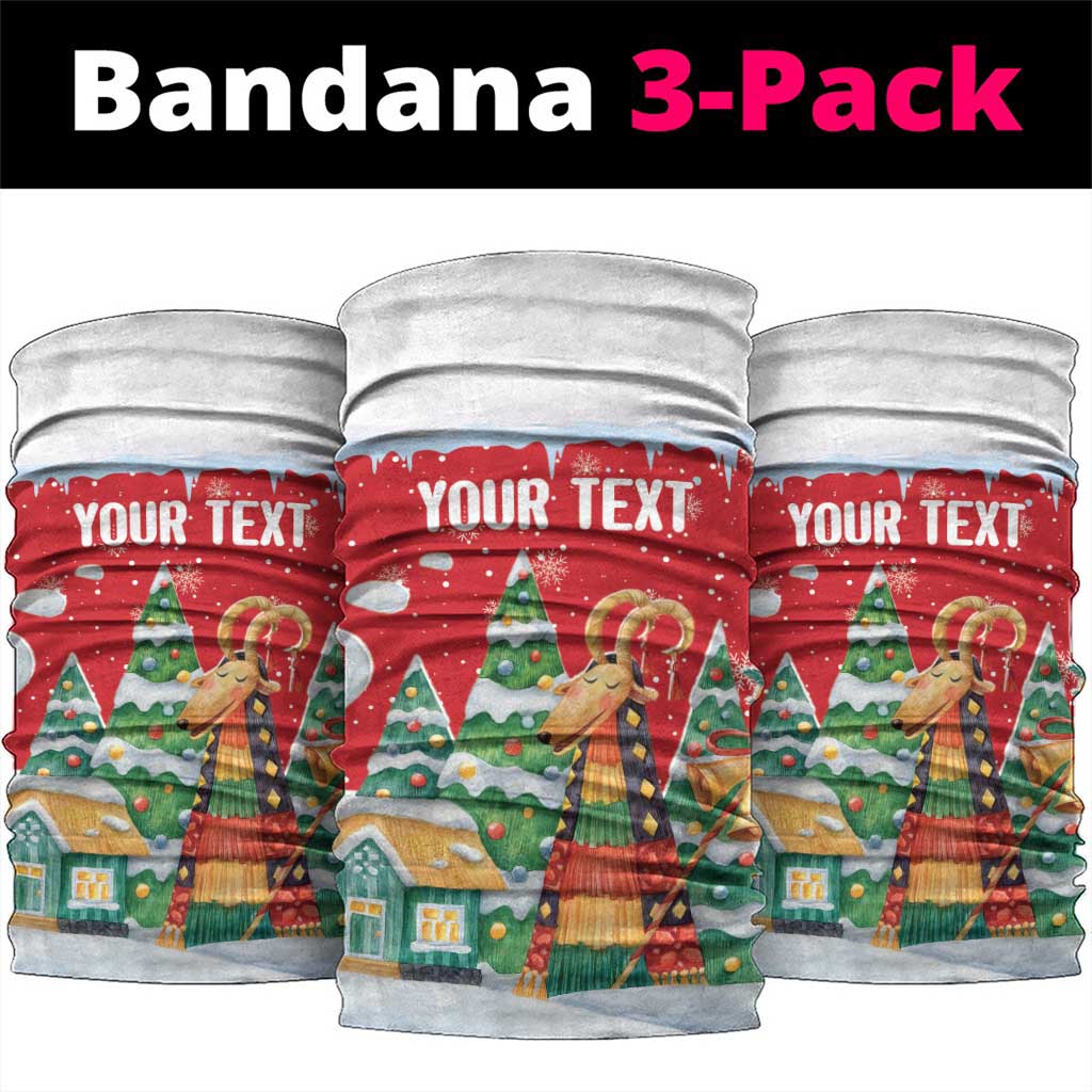 Romania Christmas Personalized Neck Gaiter Romanian Folklore Capra Goat - Wonder Print Shop