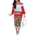 Romania Christmas Personalized Off The Shoulder Long Sleeve Dress Romanian Folklore Capra Goat - Wonder Print Shop