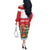 Romania Christmas Personalized Off The Shoulder Long Sleeve Dress Romanian Folklore Capra Goat - Wonder Print Shop