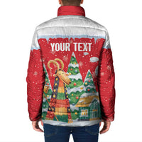 Romania Christmas Personalized Padded Jacket Romanian Folklore Capra Goat - Wonder Print Shop