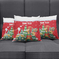 Romania Christmas Personalized Pillow Cover Romanian Folklore Capra Goat - Wonder Print Shop