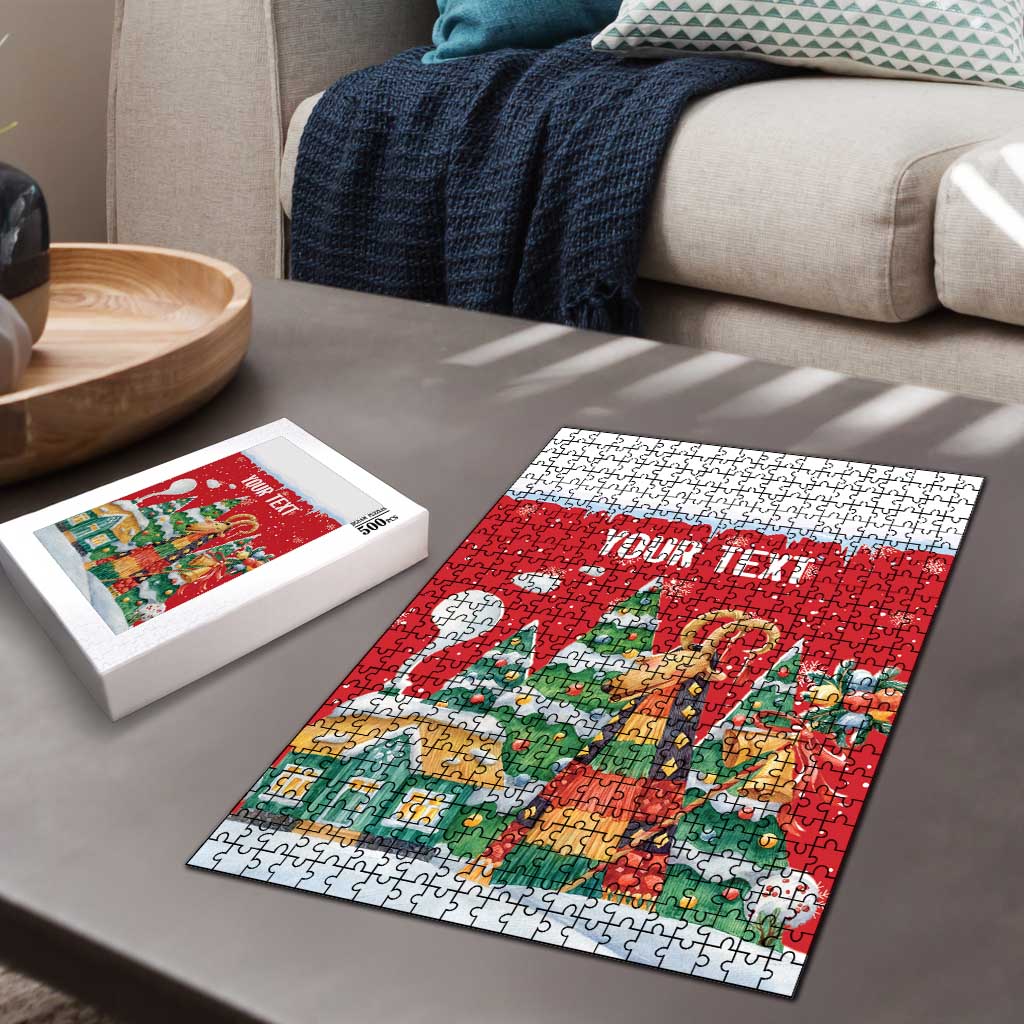 Romania Christmas Personalized Puzzle Romanian Folklore Capra Goat - Wonder Print Shop