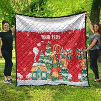 Romania Christmas Personalized Quilt Romanian Folklore Capra Goat - Wonder Print Shop