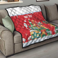 Romania Christmas Personalized Quilt Romanian Folklore Capra Goat - Wonder Print Shop