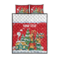 Romania Christmas Personalized Quilt Bed Set Romanian Folklore Capra Goat - Wonder Print Shop