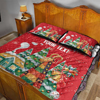 Romania Christmas Personalized Quilt Bed Set Romanian Folklore Capra Goat - Wonder Print Shop