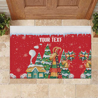 Romania Christmas Personalized Rubber Doormat Romanian Folklore Capra Goat - Wonder Print Shop