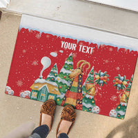 Romania Christmas Personalized Rubber Doormat Romanian Folklore Capra Goat - Wonder Print Shop