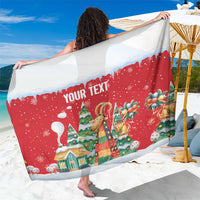 Romania Christmas Personalized Sarong Romanian Folklore Capra Goat - Wonder Print Shop