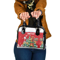 Romania Christmas Personalized Shoulder Handbag Romanian Folklore Capra Goat - Wonder Print Shop