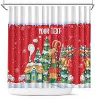 Romania Christmas Personalized Shower Curtain Romanian Folklore Capra Goat - Wonder Print Shop