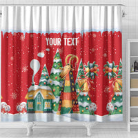 Romania Christmas Personalized Shower Curtain Romanian Folklore Capra Goat - Wonder Print Shop