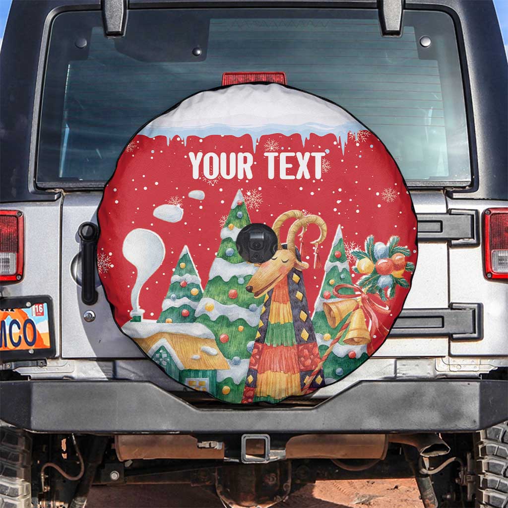 Romania Christmas Personalized Spare Tire Cover Romanian Folklore Capra Goat - Wonder Print Shop