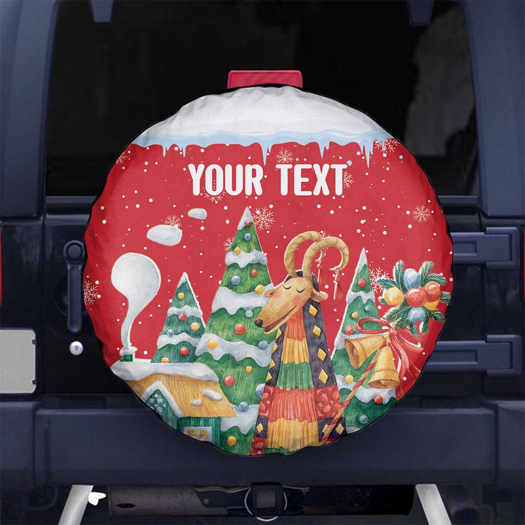 Romania Christmas Personalized Spare Tire Cover Romanian Folklore Capra Goat - Wonder Print Shop