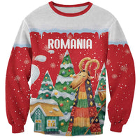 Romania Christmas Personalized Sweatshirt Romanian Folklore Capra Goat - Wonder Print Shop
