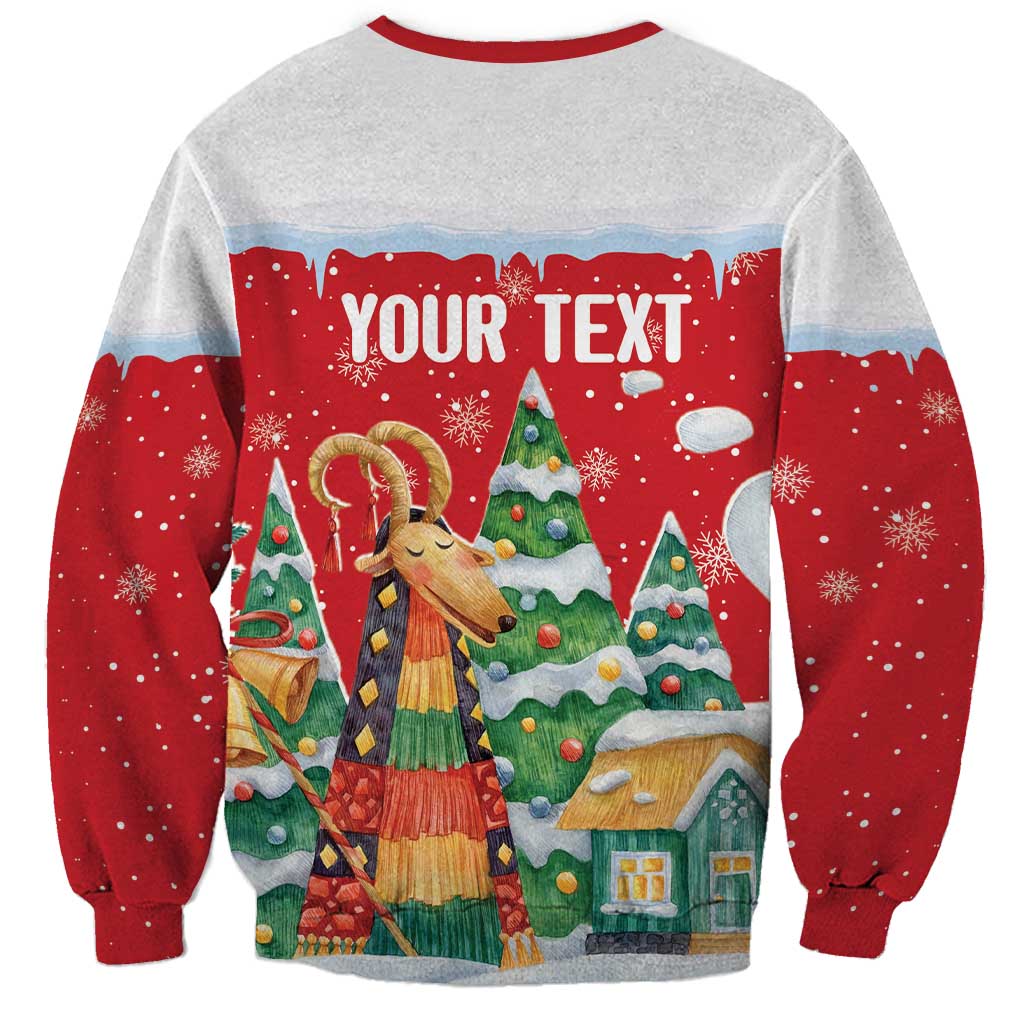 Romania Christmas Personalized Sweatshirt Romanian Folklore Capra Goat - Wonder Print Shop